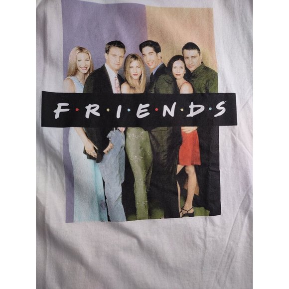 Friends Sitcom TV Show T-Shirt Short Sleeve White Size Medium Television Series - Picture 2 of 3